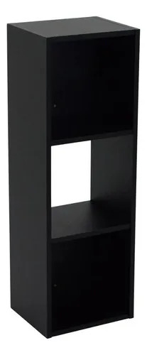 Estantería De Nichos Negro 25x30cm H90cm Mdp