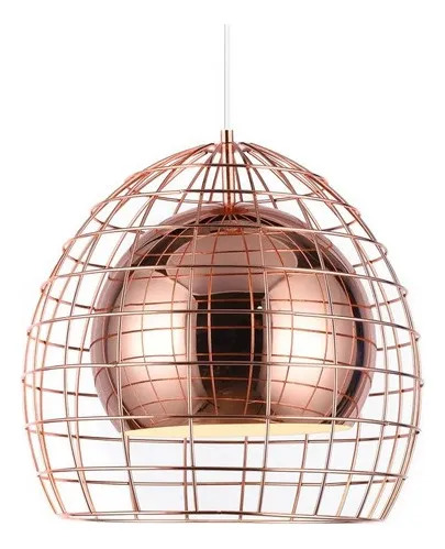 Luminaria Ovo Cage Cobre