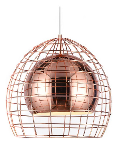 Luminaria Ovo Cage Cobre