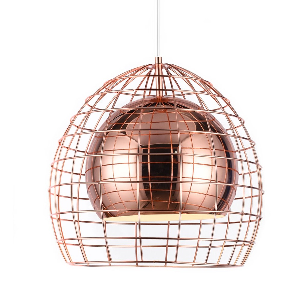 Luminaria Ovo Cage Cobre