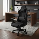 SILLA GAMER Negro Tela