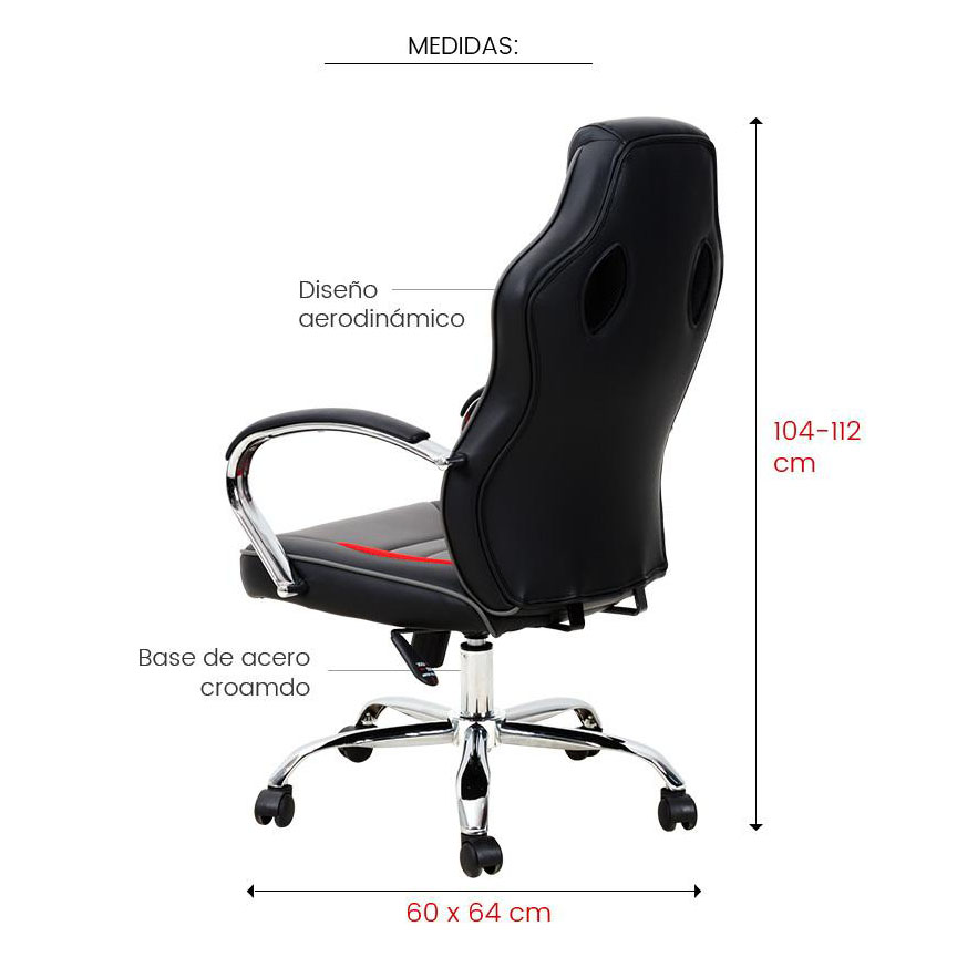 Silla Gamer Nibio Rookie roja