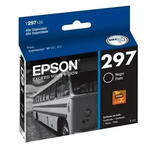 Cartucho De Tinta Epson T296 Negro 8ml