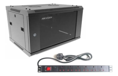 Rack Pared 6U + PDU 6 Puertos