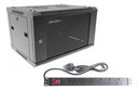 Rack Pared 6U Hikvision + Unidad De Distribución De Poder 6 Puertos