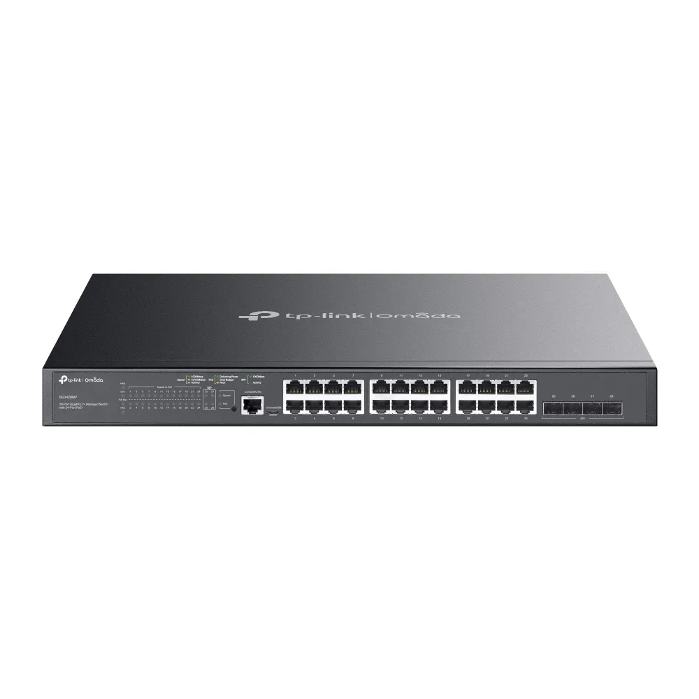 Switch L2 Administrable 24 Puertos Gigabit PoE+ 380W TP-Link