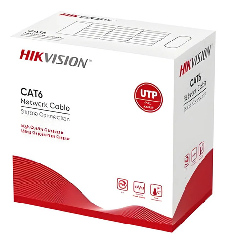Cable UTP Cat6E 305m Exterior Hikvision