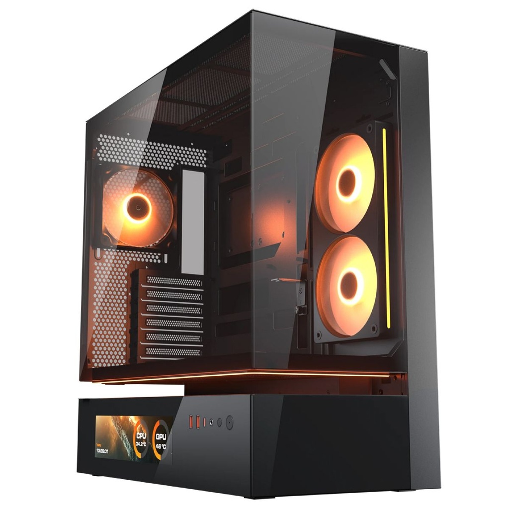 Gabinete Mid Tower ARGB con Panel Lateral de Cristal Cougar