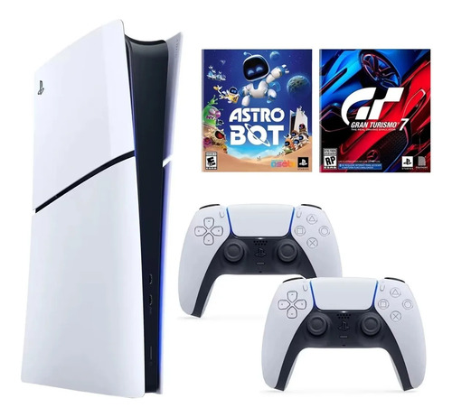 Consola Playstation 5 Slim Digital + Joystick Dual Sense + Astro Bot + Gran Turismo 7