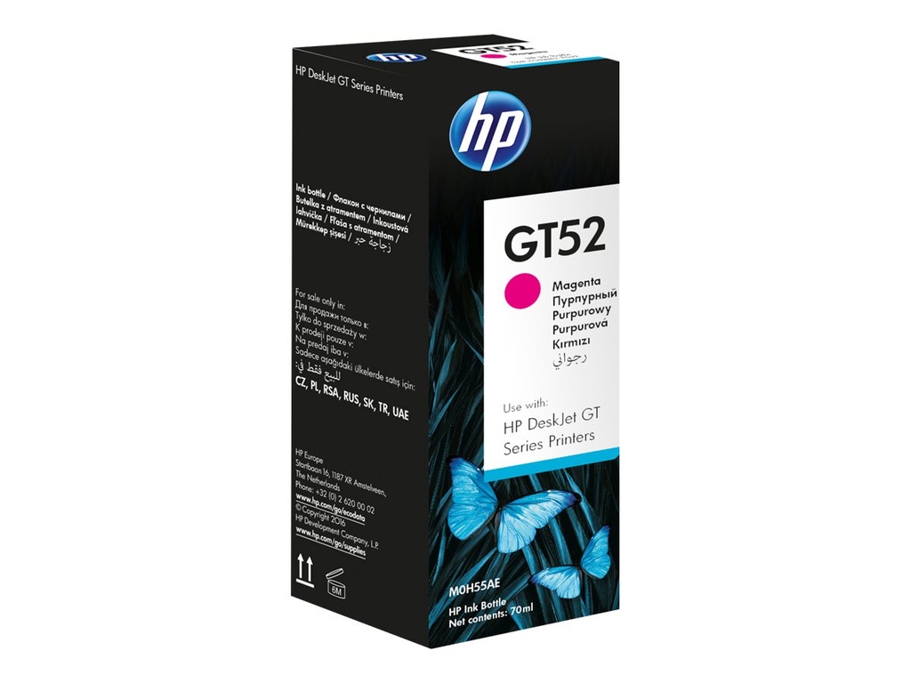 Botella De Tinta Hp Gt52 Magenta 70ml