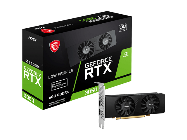 Tarjeta de Video NVIDIA GeForce RTX 3050 6GB GDDR6 MSI LP OC
