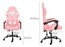 SILLA GAMER Rosa/Blanca