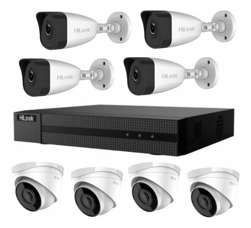 Kit De CCTV IP Con NVR De 8 Canales Y 8 Cámaras PoE
