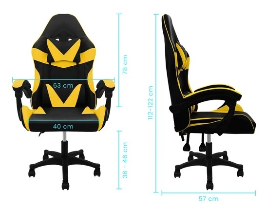 SILLA GAMER Negro/Amarillo