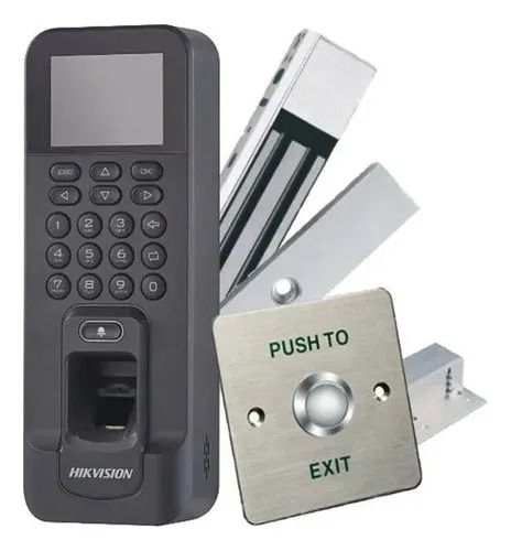 Kit Control De Acceso Interior Con Terminal De Huellas Dactilares Y Cerradura Magnética