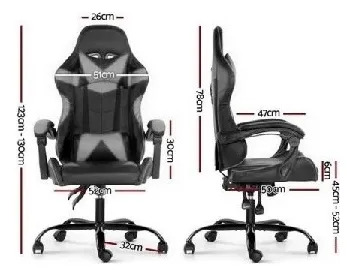 SILLA GAMER Negro/Gris