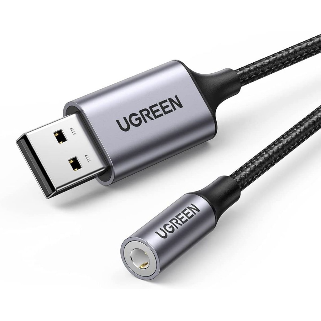Adaptador USB A Audio 3.5mm Ugreen Gris