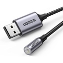 Adaptador USB A Audio 3.5mm Ugreen Gray