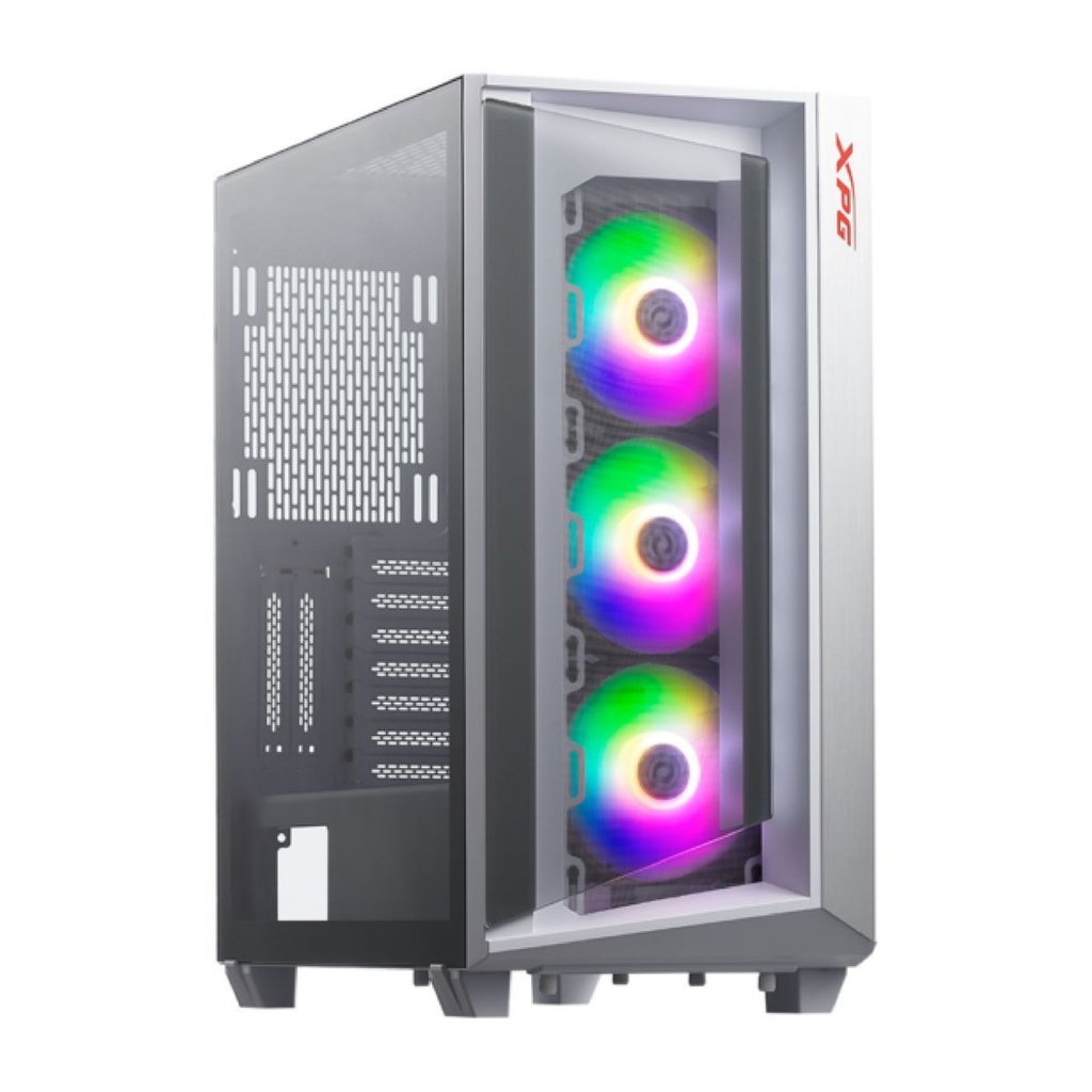 Gabinete Mid-Tower Atx Adata Xpg Cruiser Blanco Con Iluminación Argb Y Ventana Tempered Glass