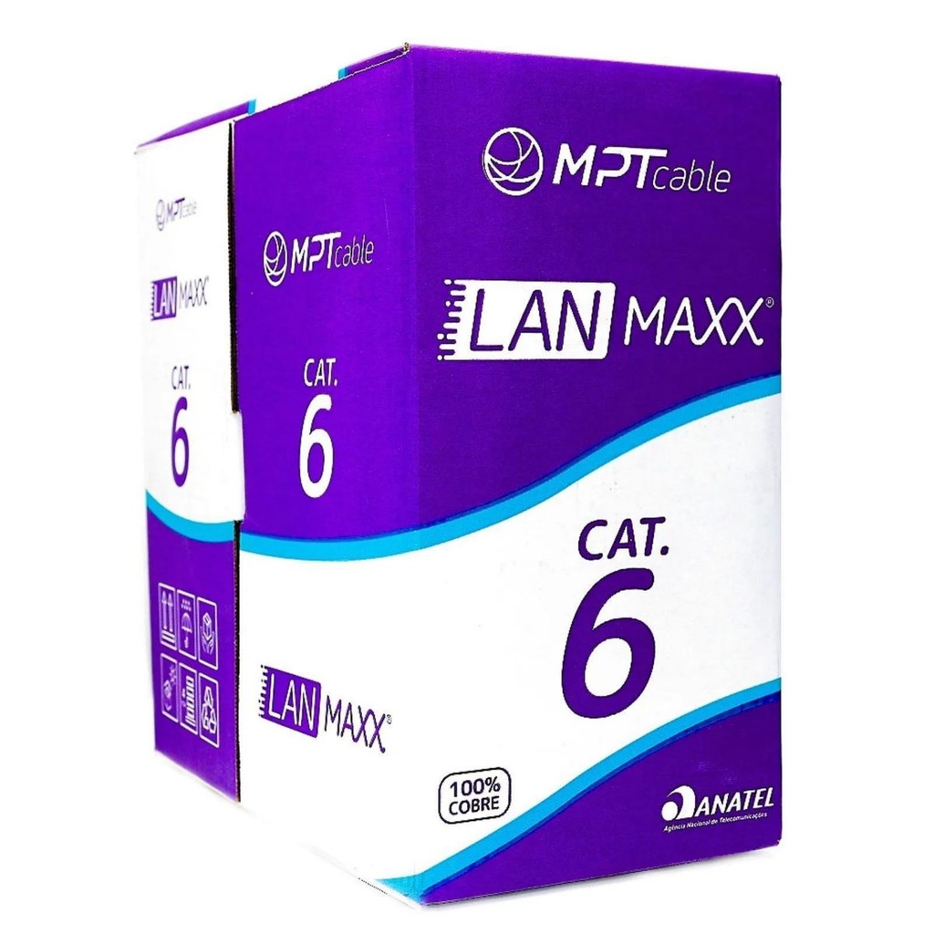Cable Utp Cat6e Int. Blanco 305m 100% cobre
