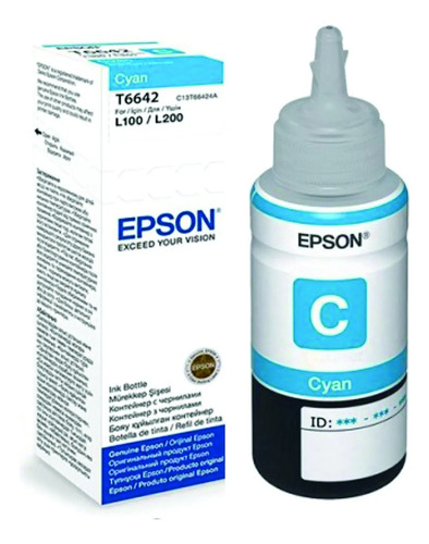 Botella De Tinta T6642 Cyan 70ml