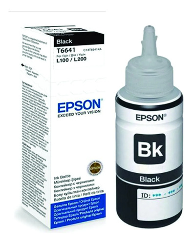 Botella De Tinta T6641 Negro 70ml
