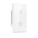 Interruptor Sonoff T6-2c 2 Gang Con Panel Táctil Y Vidrio Templado Blanco