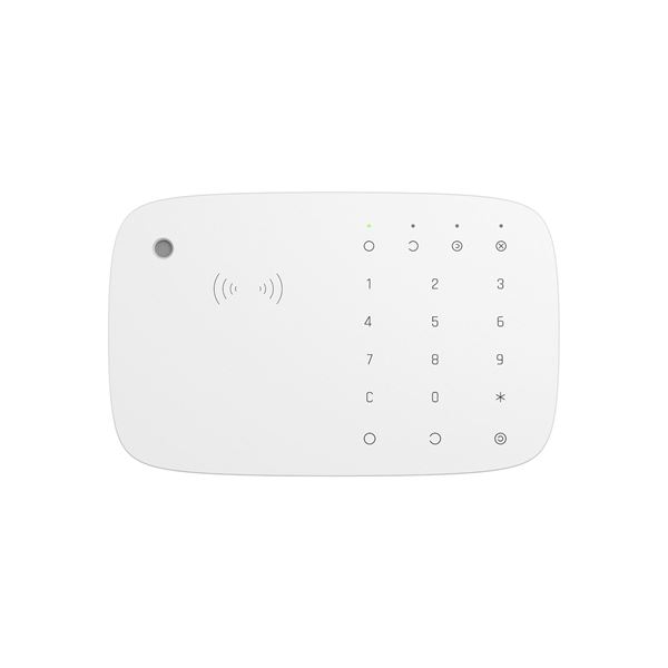 Teclado Inalámbrico Con Lector De Tarjetas Combi Blanco Ajax