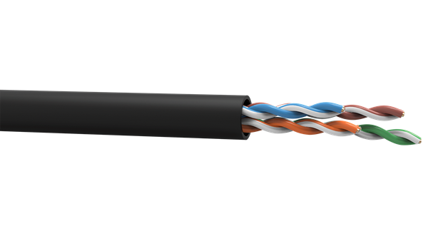 Rollo Cable Utp Cat5e 24AWG 4P 305m Negro