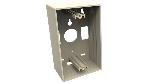 Caja Aparente 4"x2" Blanco Para Placa De Pared