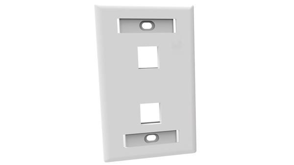 Placa De Pared 2P 4"x2" Blanco