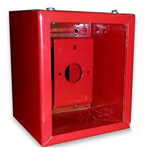 Gabinete Rojo Con Jaladora Y Tapa De Vidrio