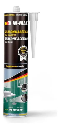 Silicona Acética Transparente Uso General 275ml