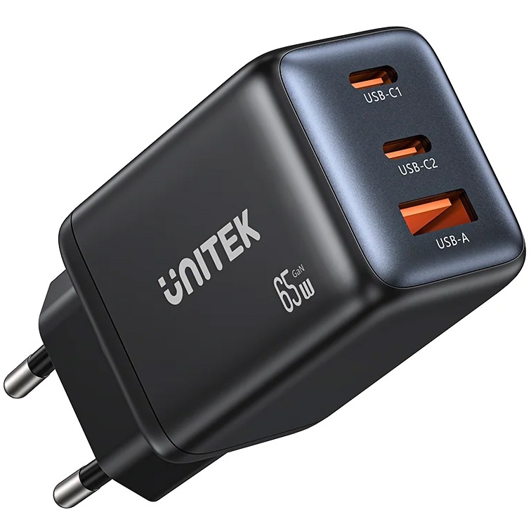 Cargador De Pared 65W USB-C Gan Unitek Zeno