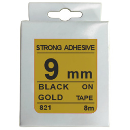 Cinta Rotuladora 12mm X 8m Negro/Verde Fuerte