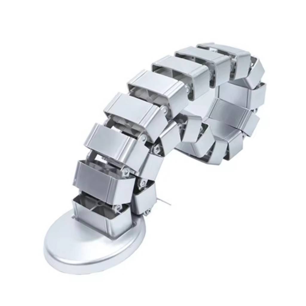 Organizador De Cables Tipo Vértebra 78 Cm - Plateado