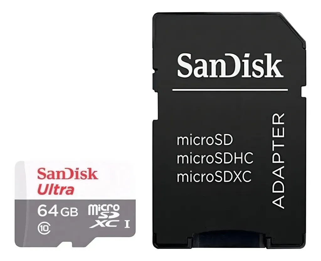 MICRO SD SANDISK 64GB  CON ADAPTADOR SD