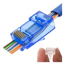 KIT 100 CONECTORES RJ45 PASANTE CAT 5
