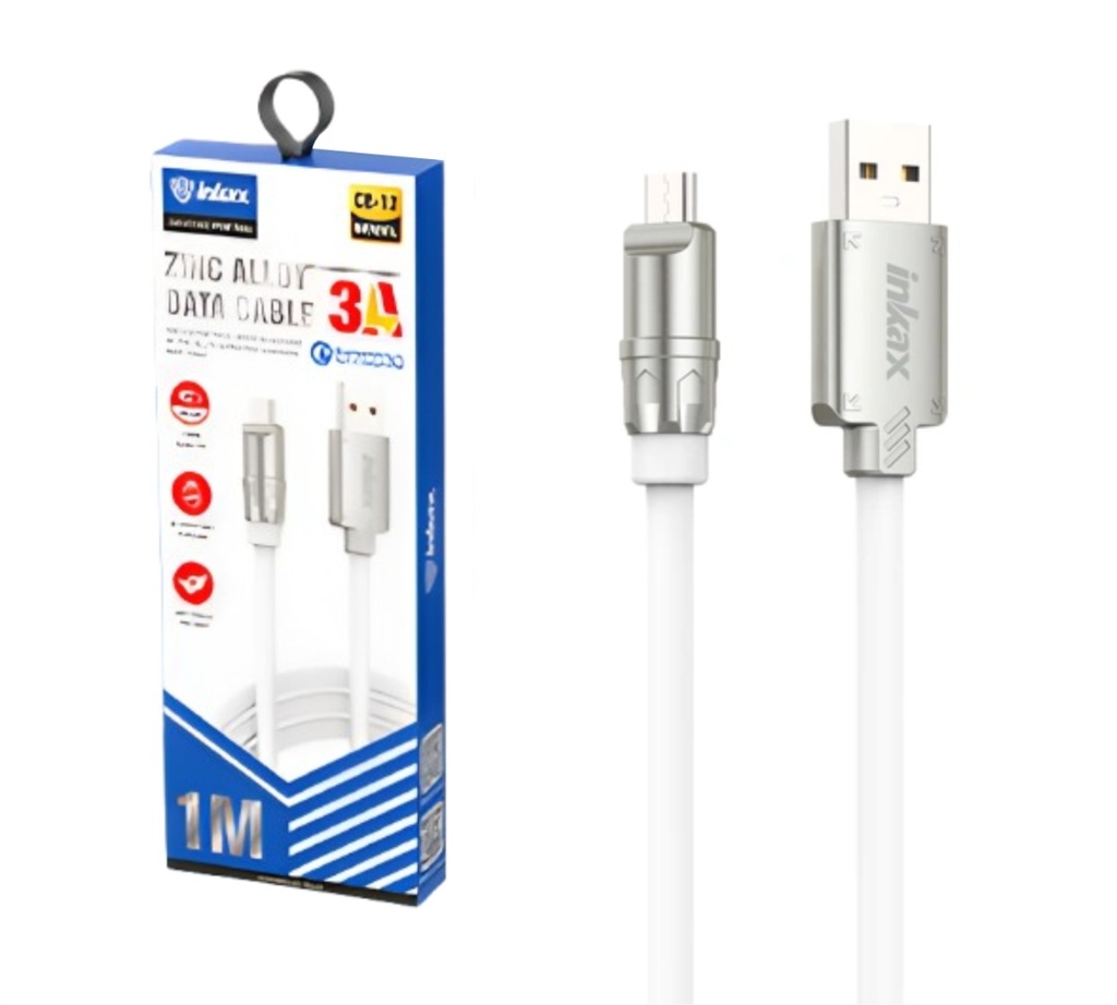 Cable Inkax Micro USB 3a 1m silver