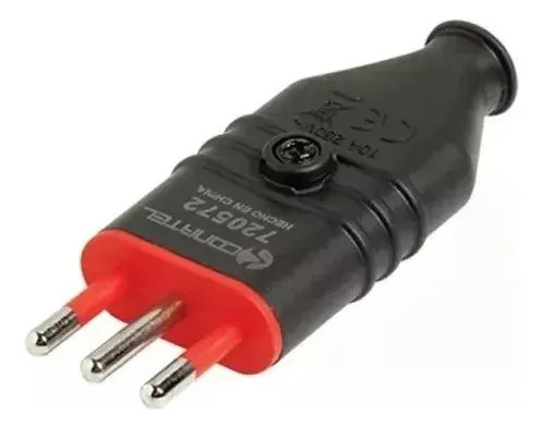 Adaptador Ficha 3L Con Tierra Negro