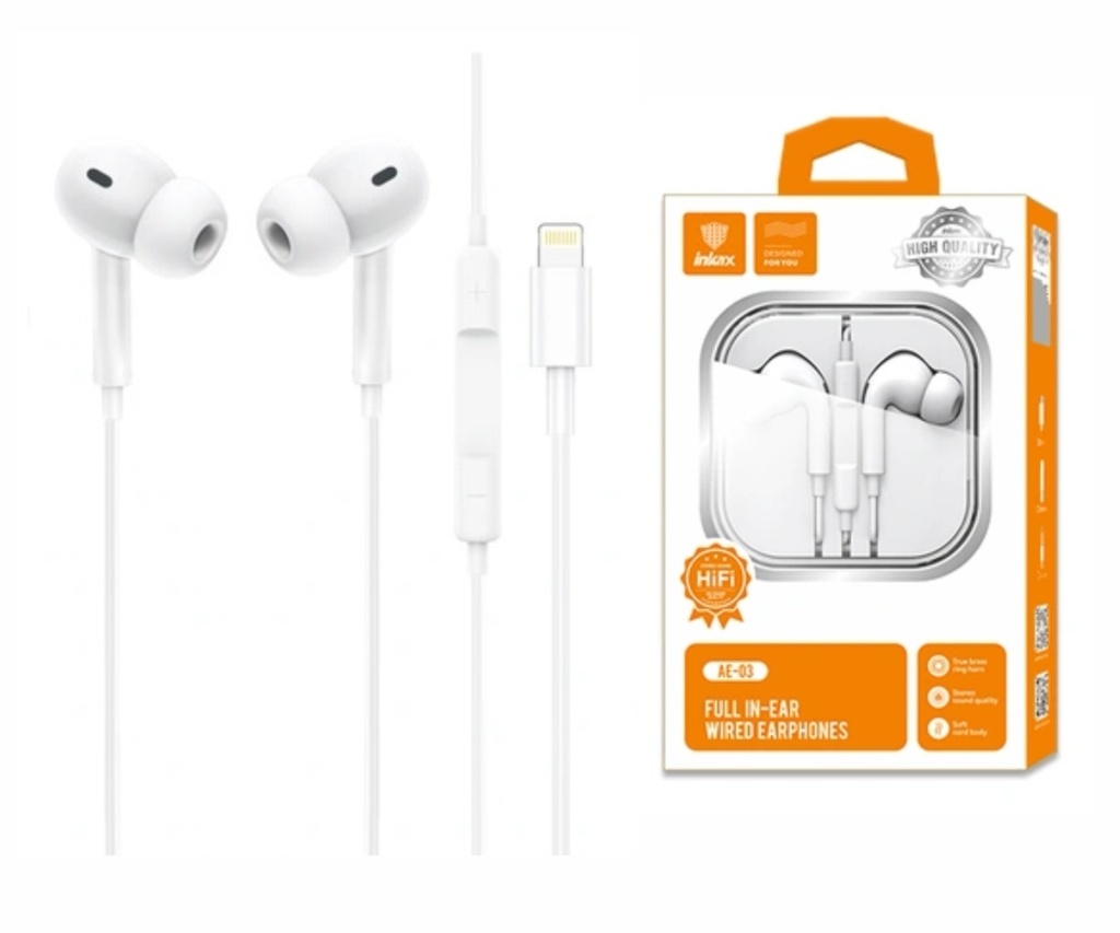 Auriculares Inkax Intra Lightning blanco