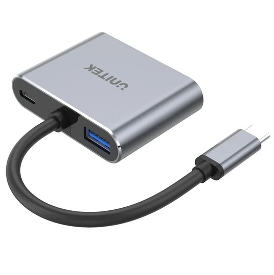 [D1049A] HUB USB-C Unitek 4 en 1 Dual Display, PD 100w