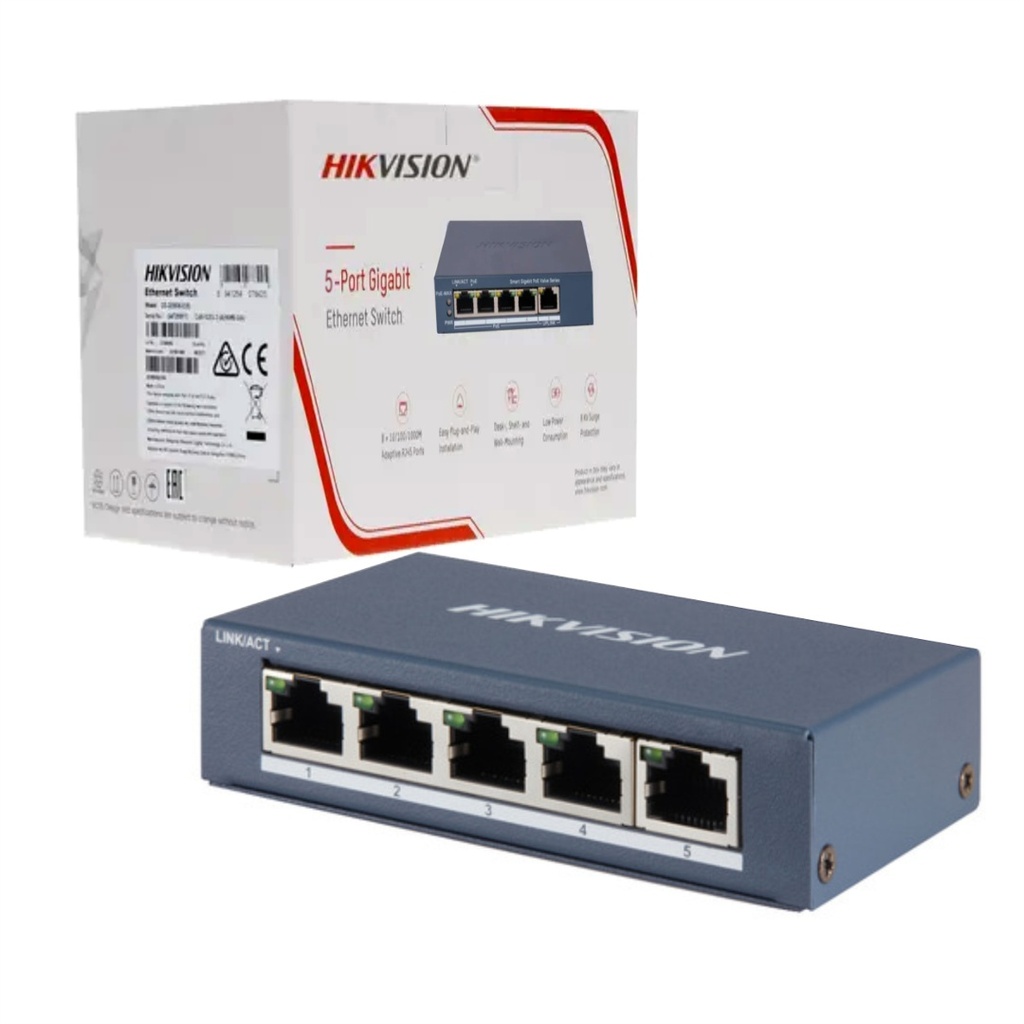 Switch Hikvision 5 puertos gigabit