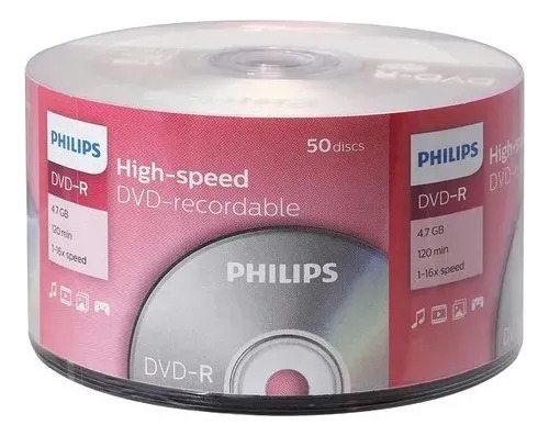Dvd-R 4.7GB 16x 120min Philips