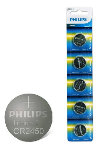 Pila de Litio Philips CR2450 X 5