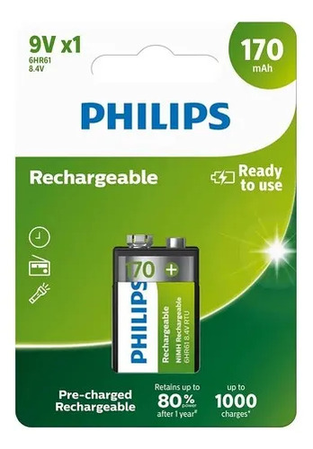 Batería de Repuesto 9V 170mAh