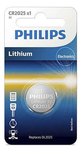 Pila de Litio Philips CR2025 3V