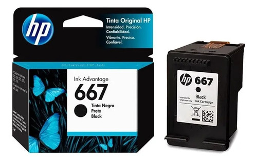 Cartucho HP original 667 negro