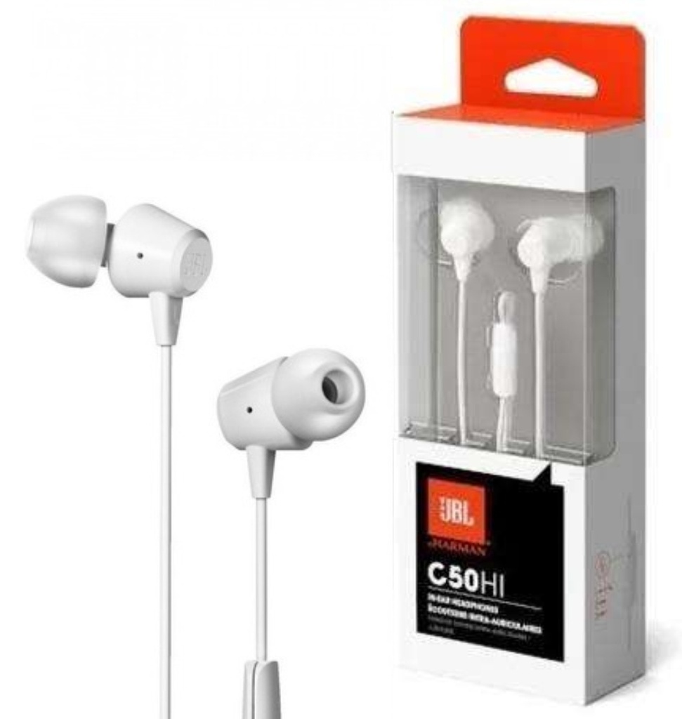 Auriculares JBL C50HI manos libre blanco
