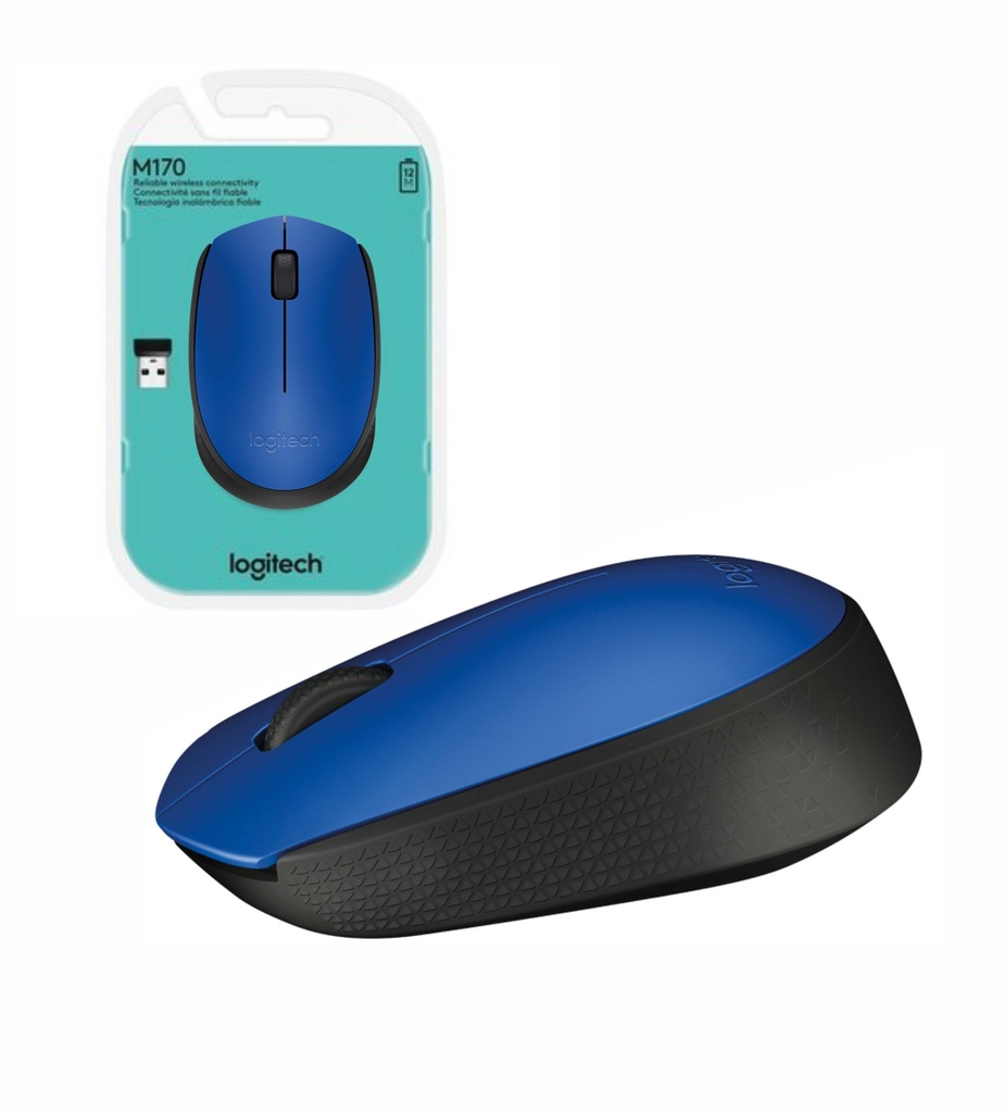 Mouse Logitech M170 inalámbrico azul